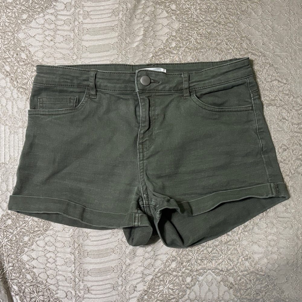 H&M Olive Jean Shorts
